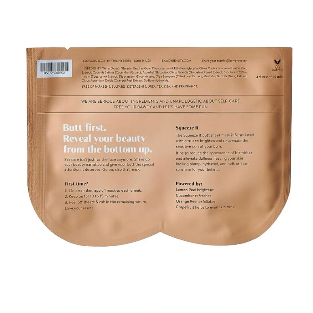 NEW Bawdy Squeeze It Butt Sheet Mask - Picture 2 of 5